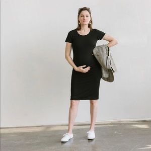 Storq black maternity t-shirt dress
